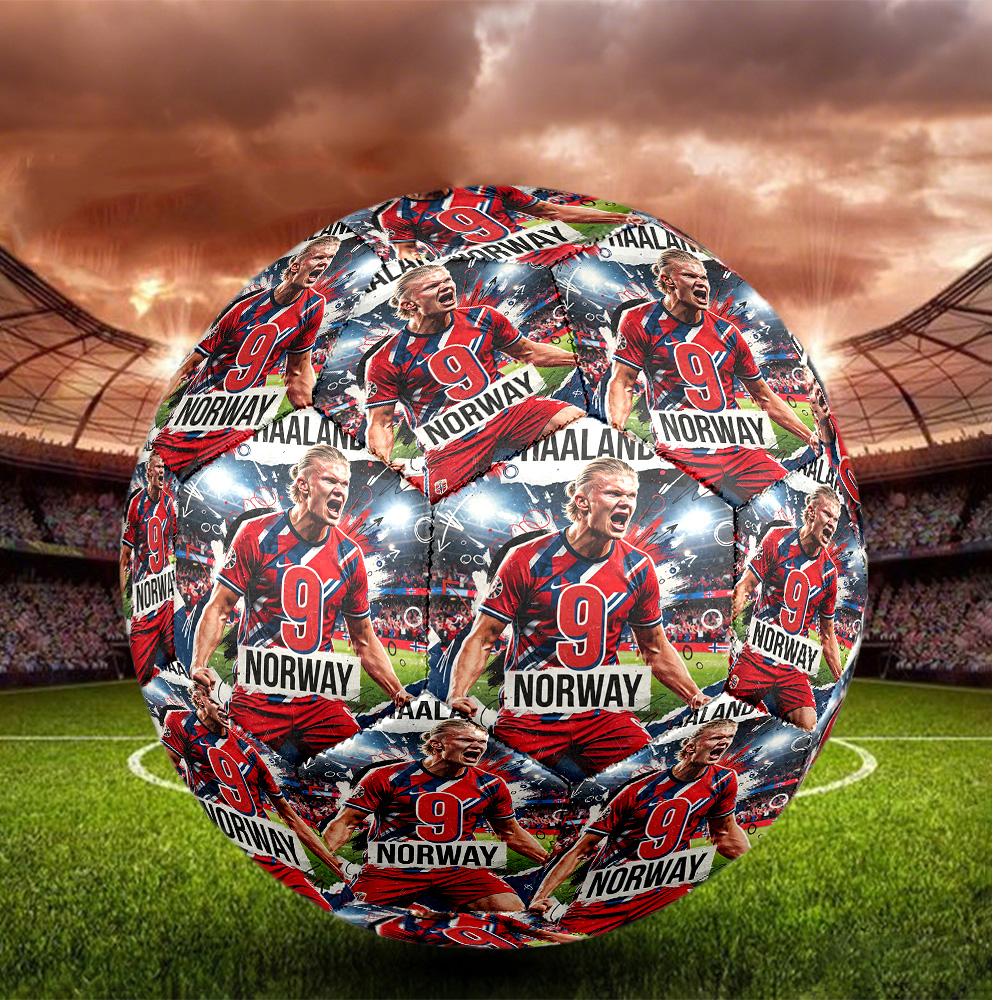Erling Haaland Taglia 5 Pallone da Calcio Pallone da Calcio ad Alta Elasticità Per Competizioni all'Aperto Allenamento Quotidiano Gioco