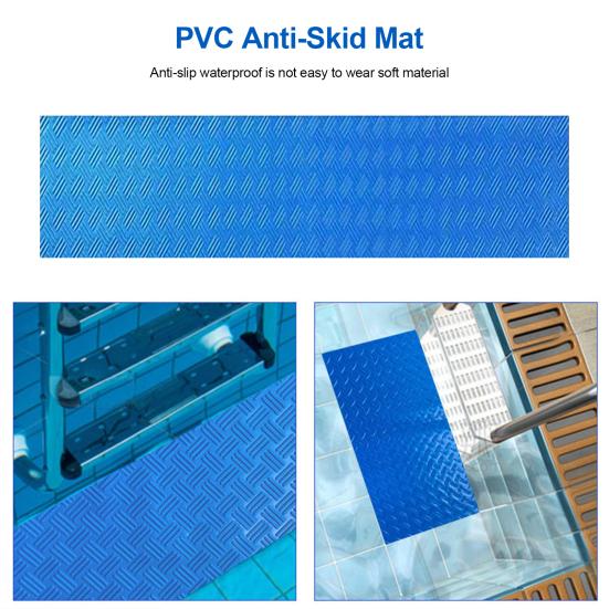 Ladder Pad Uneven Surface Widely Applicable Foldable Bendable Cuttable Non-slip PVC Swimming Pool Ladder Mat Home Use