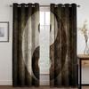 3D Black and White Tai Chi Bagua Design Curtains Taoist Culture Lovers Home Decor Curtains Living Room Bedroom Window Curtains