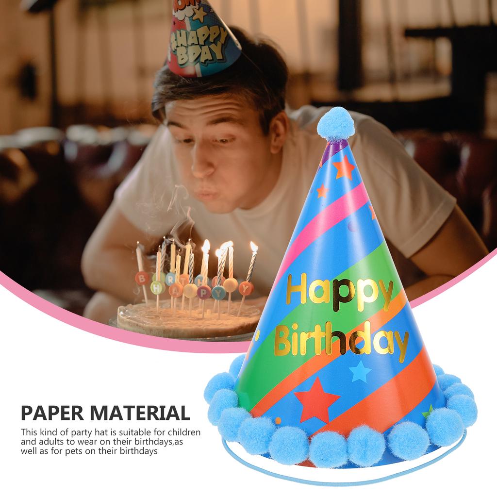5Pcs Birthday Party Hats Birthday Cone 