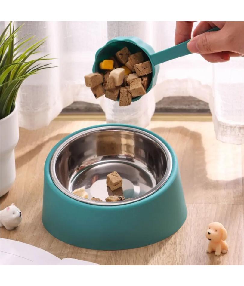 Anti Rollover Dog Feeder New Anti Overturning Large Capacity Neck Protection Bowl Durable Stainless Steel Cat Bowl