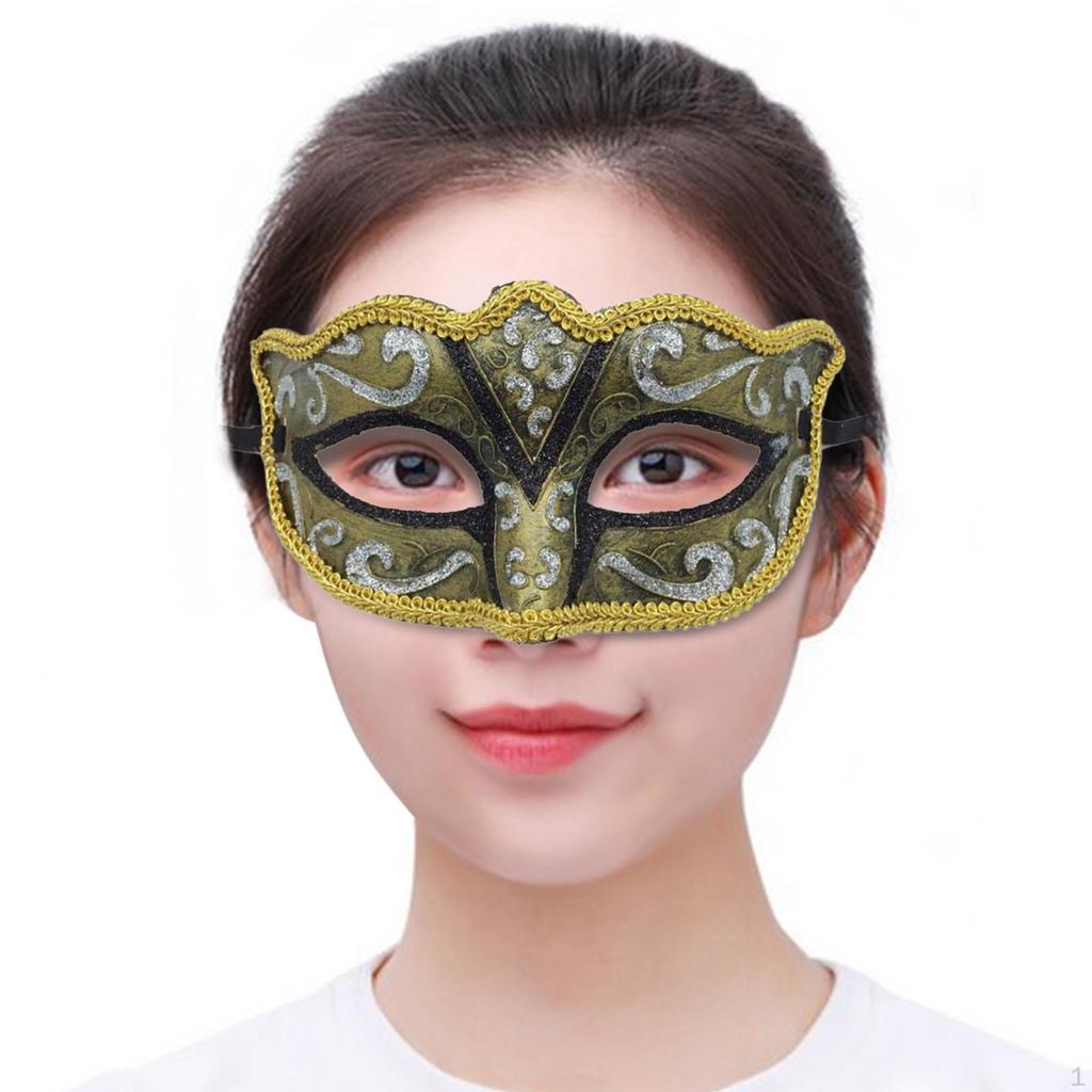 Ladies Masquerade Eye Mask Half Face Retro for Fancy Dress