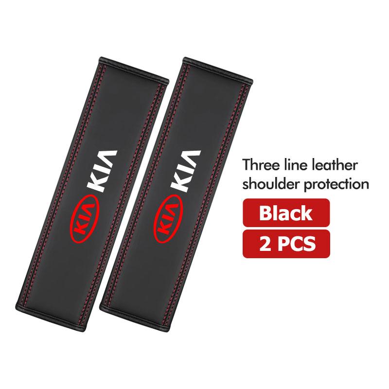 For KIA Car Seat Belt Shoulder Pad Leather Shoulder Pad Accessories Ceed Sportage Rio K5 K2 Optima Cerato Venga Sedona
