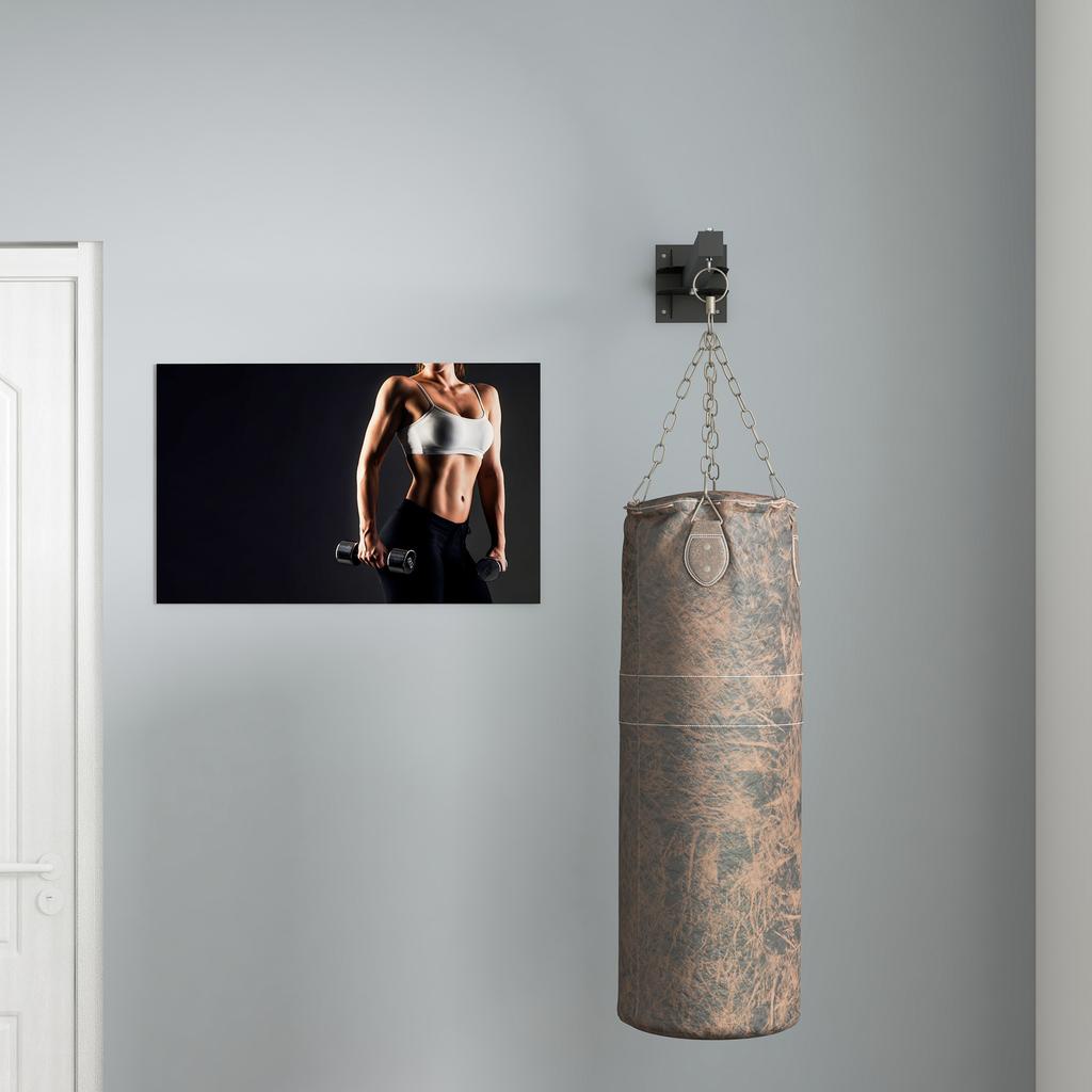 Box Sack Holder Wall Mount 9 Angles Steel Up To 100 Kg Black