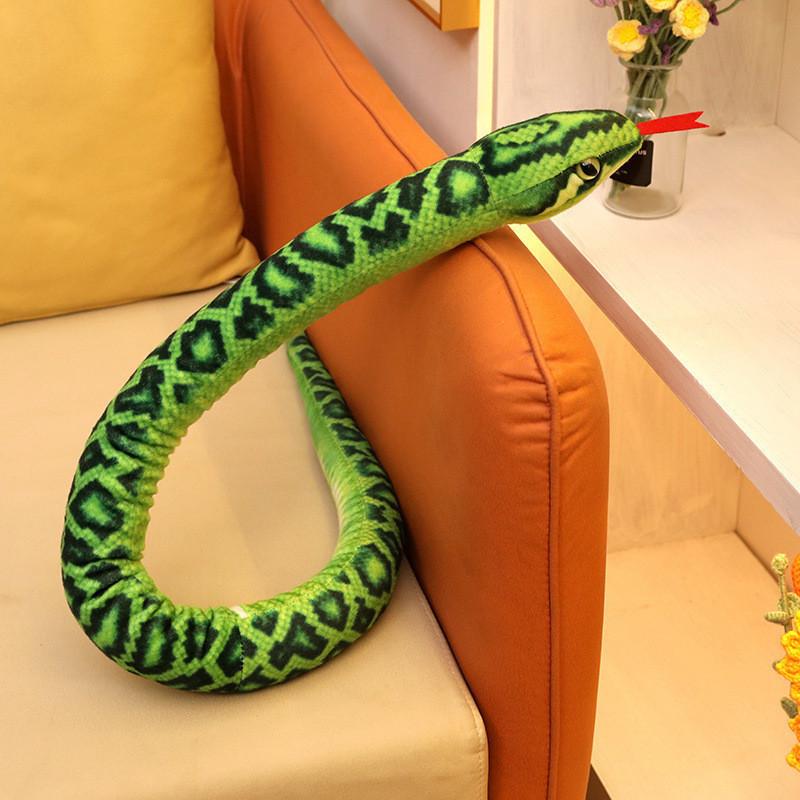 Realistic Large Snake Plush Toy For Kids Soft And Cuddly 120cm Pp Cotton Stuffed Animal