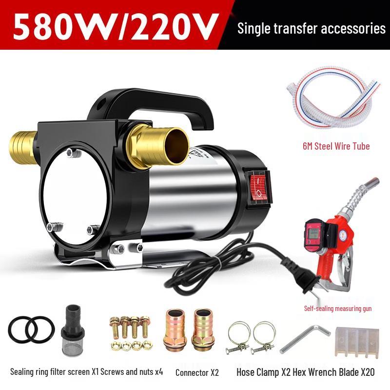 Aokewen 220V Electric Diesel Oil Transfer Pump with Metering Gun
