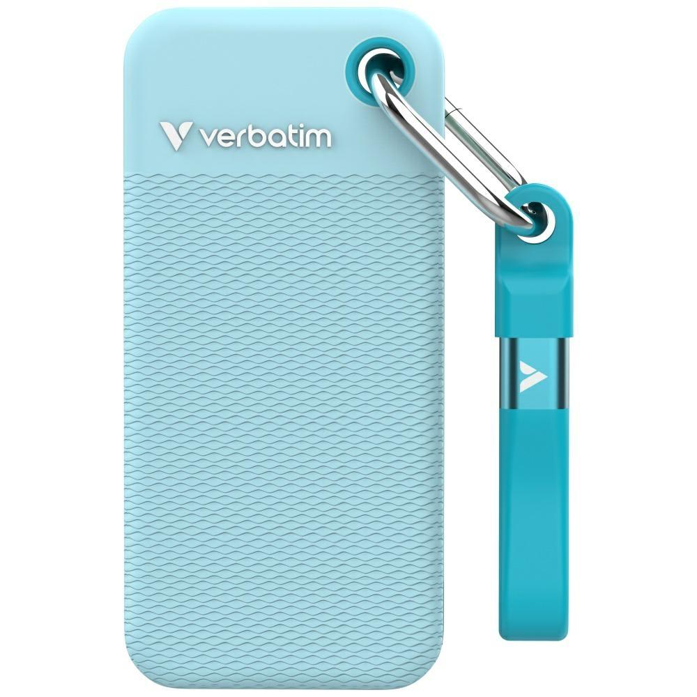 Dysk Zewnętrzny Verbatim Pocket Ssd 1Tb Usb-C 3.2 Gen.2 Czarny-Polarny Niebieski 32324