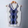 Hengyuanxiang Men's Wool Blend V-Neck Sweater Vest