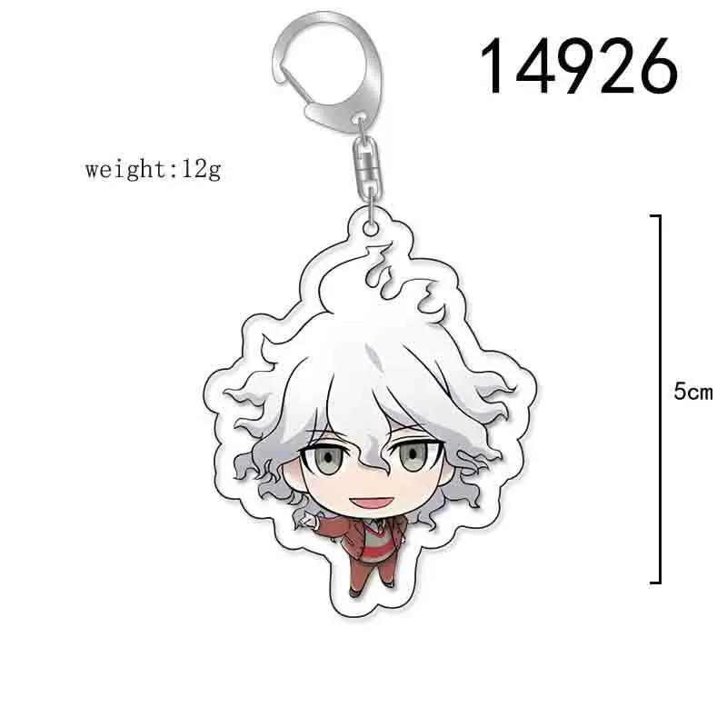 Danganronpa Kirigiri Kyouko Naegi Makoto Hinata Hajime Komaeda Nagito Nanami Chiaki Acrylic Keychain