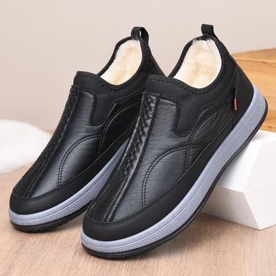 Home Winter New Men's Cotton Shoes Fleece Thickened One Pedal Men's Shoes Non-slip and Wear-resistant Snow Boots