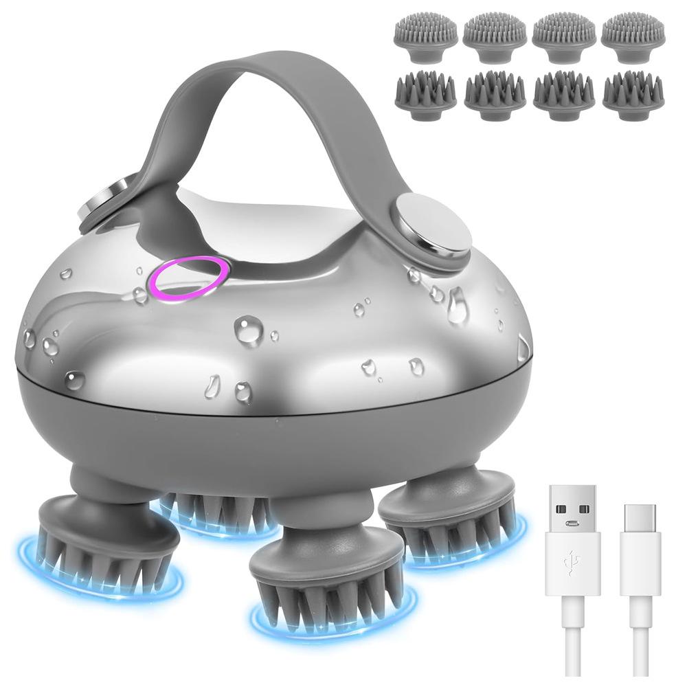 IPX7 Electric Head & Pet Massager: Facial Deep Cleanser & Scalp Relaxer