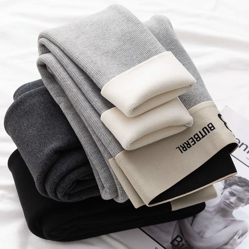 Winter Vintage Thicken Lambwool Leggings Women Warm Fleece Lined Thermal Ankle-Length Pants Sexy Hight Waist Skinny Fitness Leggins