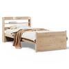 VidaXL Bed Frame with Headboard 90x200 Cm Solid Pine Wood, Bed, Solid Wood Bed Frame, Bedroom Furniture At 3306756