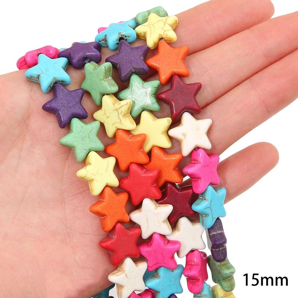 Synthetic Colour Turquoise Various Shapes of Colour Beads For Handmade Bracelet Necklace Keychain DIY Craft Jewelry Making Accessories