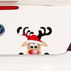 2PCS Christmas Decoration Car Stickers Reflective Magnetic Decal Bulbs Santa Snowman Elk Magnetic Decal Car Stickers