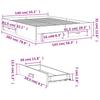 Grey Sonoma Bed Frame with Drawers 140x200 cm Engineered Wood