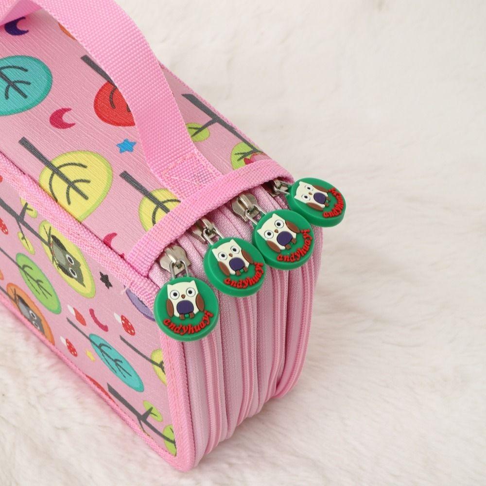 Large Capacity Pen Storage Bag 32/52/72 Hole Paintbrush Organizer  Stationery Storage