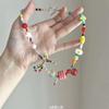 Dopamine color ceramic love hand-woven beaded necklace women's seaside vacation style long sweater chain accessories