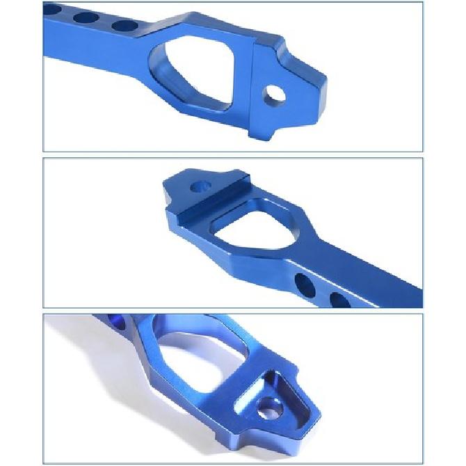 Battery Tie Down Kit, Car Accessories Bracket, Aluminium Alloy Hold Down-Blue