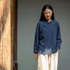 Women's Hand-Stitched Retro Chinese Frog Button Cotton Linen Shirt