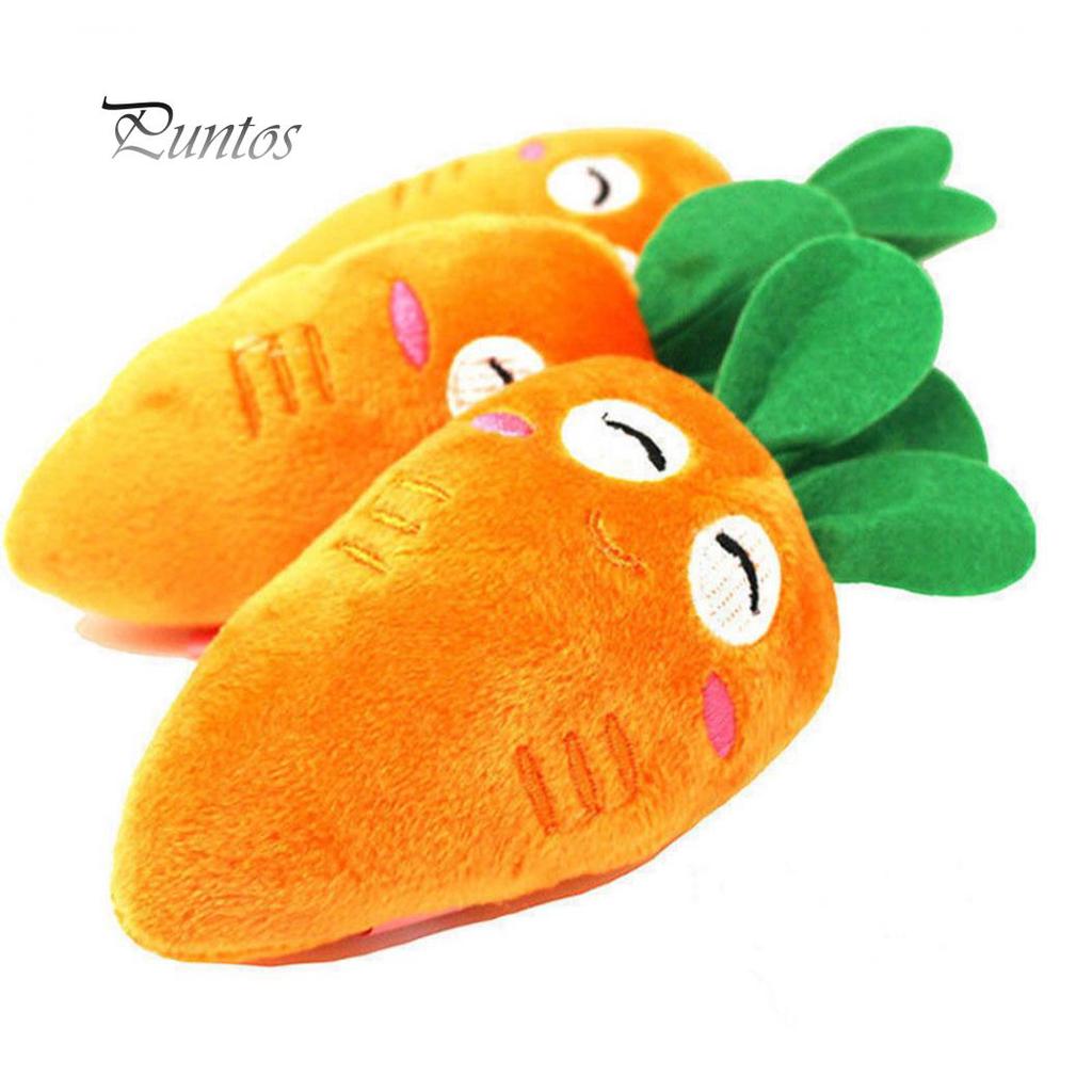 Puppy Pet Supplies Carrot Plush Chew Squeaker Sound Squeaky Toys