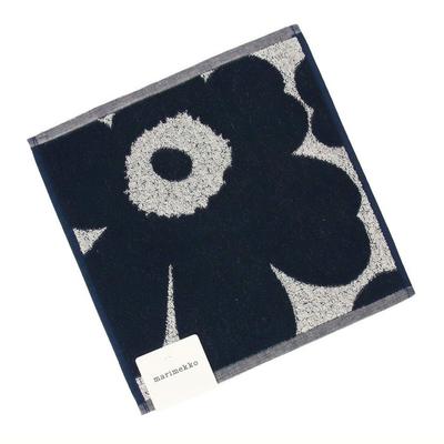 Hand Towel UNIKKO White X Dark Blue 070528 851 30x30cm Cotton Dark Blue