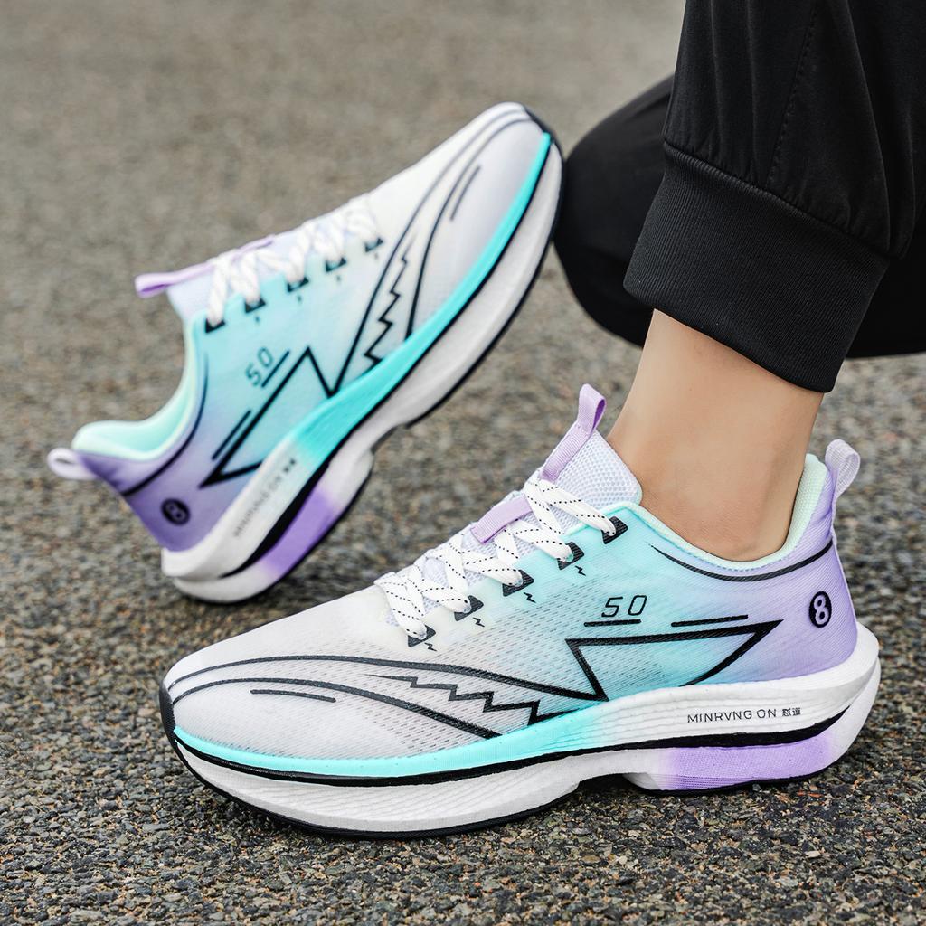 Leichte Rutschfeste Stoßdämpfende Carbonplatte Laufschuhe Geeignet für Sowohl Männer/Frauen für Sport und Freizeit