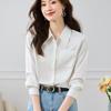 Women Blouses Shirts 2025 Spring Long Sleeve Women Blouse Shirt Turn Down Collar White Chiffon Blouse Shirt Women Tops J829