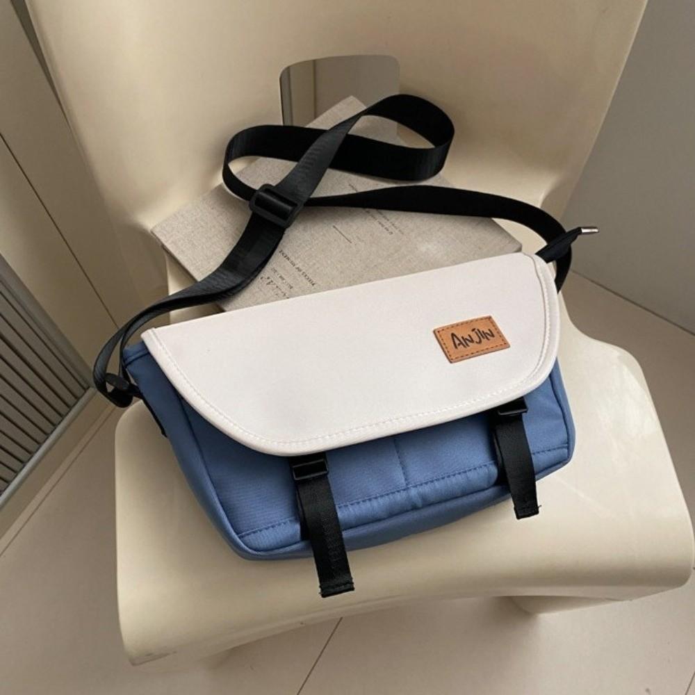 Korean Style Nylon Messenger Bag Large Capacity Mailman Bag Schoolbag Women Shoulder Bag  Outdoor