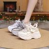 Thick-soled Heightening Hollow Dad Shoes Women's Summer New Small and Thin Versatile Casual Mesh Sneakers