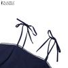 ZANZEA Womens Summer Casual Straps Sleeveless Slip Dress