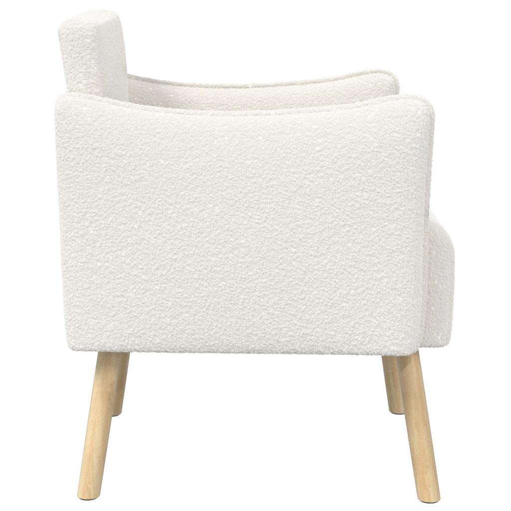 Accent Chair Cream Boucle