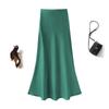 Light Luxury Silky and Fashionable Fishtail Skirt for Women In Summer New Versatile High-waisted Slim Mid-length A-line Skirt