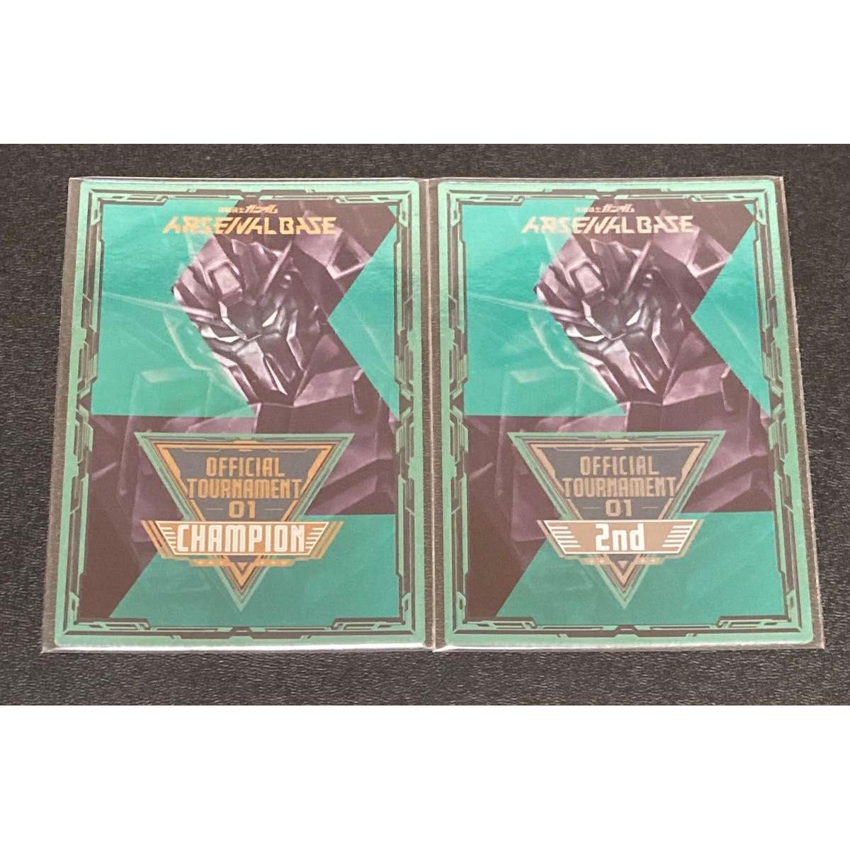 Used Gundam Arsenal Base Tournament Winner CHAMPION Runner-Up 2nd Commemorative Prize Certificate Style Card Tournament 01 Z Gundam