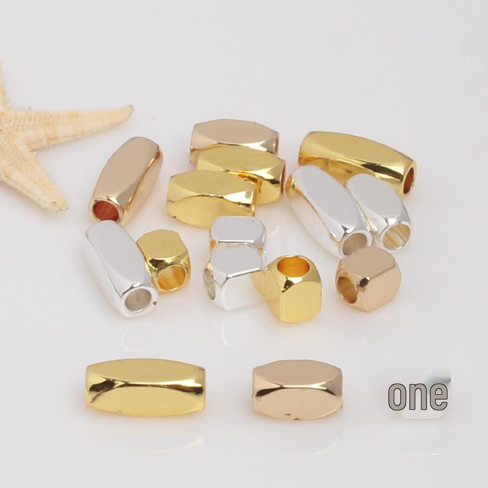 14k Gold-Filled Beveled Rectangular Spacer Beads for DIY Jewelry Making