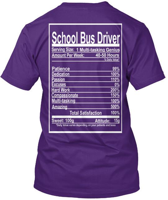 School Bus Driver Tee T-Shirt XXXXL