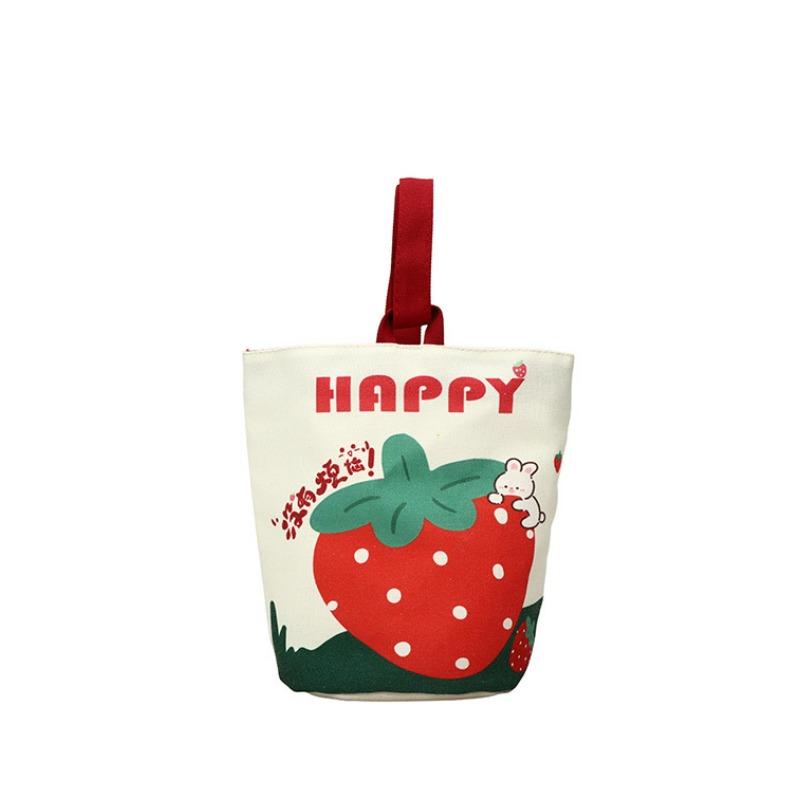 Original Cartoon Canvas Bucket Bag Full Moon Banquet Gift Cloth Bag Going Out Kindergarten Cute Little Bag