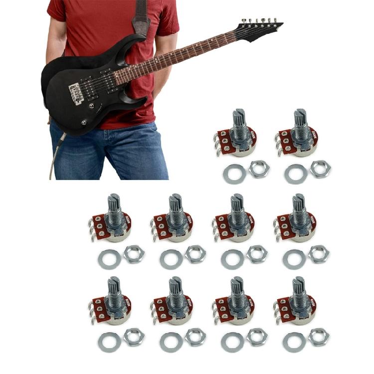10PCS/Pack A500K/B500K/A250K/B250K 18mm Potentiometers Suitable for Audios Control In Guitars and Bass Instruments