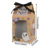 Halloween Gift Box Kraft Paper Box Clear Window Wrapping Treat Paper Pack Party Favor Versatile Holiday Wrapping Bag