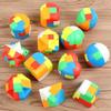 Toys Educational 12PCS Luban Lock 3D Plastic Unlock Interlock Puzzle Sensory for Mind IQ Logic Test Brain Teaser Gifts