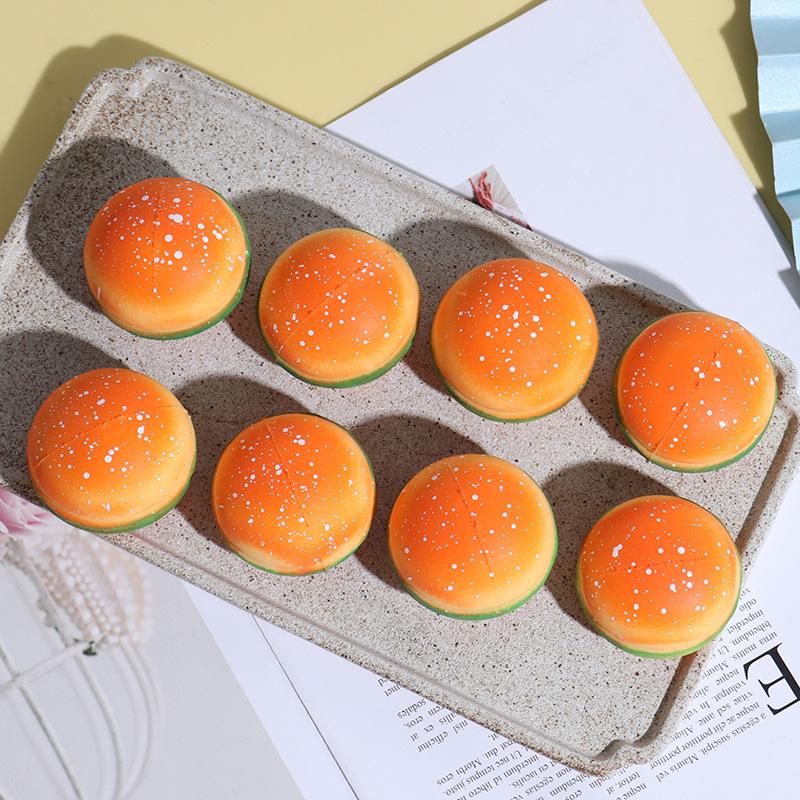 Hamburger Stress Ball Squishy Toys Stress Anxiety Relief Decompression Sensory Toy Hamburger Pinching Cookies Toy for Kids
