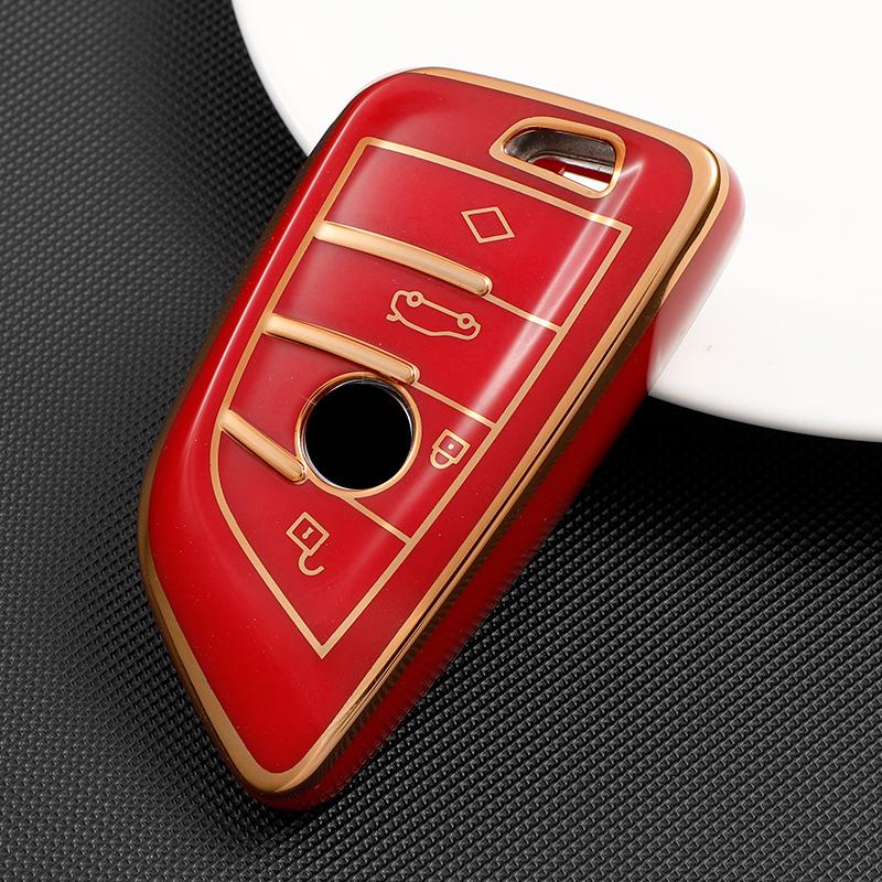 Fashion 3 4 Button TPU Car Remote Key Case Cover Shell Fob For BMW X1 X3 X5 X6 X7 1 3 5 6 7 Series G20 G30 G11 F15 F16 G01 G02 F48 Keyless Accessories