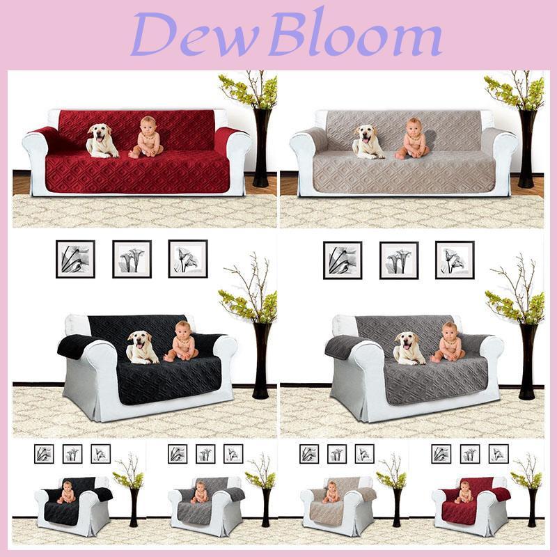 Luxurious Quilted Waterproof Sofa Slip Cover With Adjustable Elastic Strap And Pet Protection