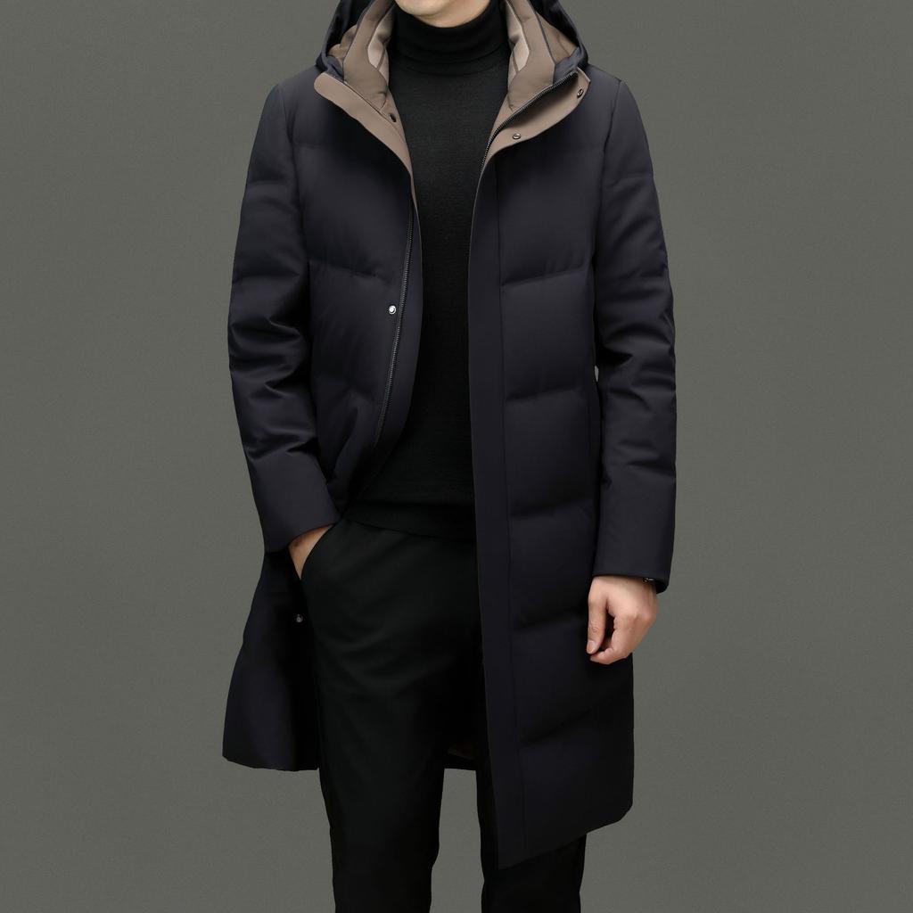 Winter Men's Down Jacket, Dad's Clothing, Winter Lapel Jacket, Casual Middle-aged Thickened Cold-proof Clothing
