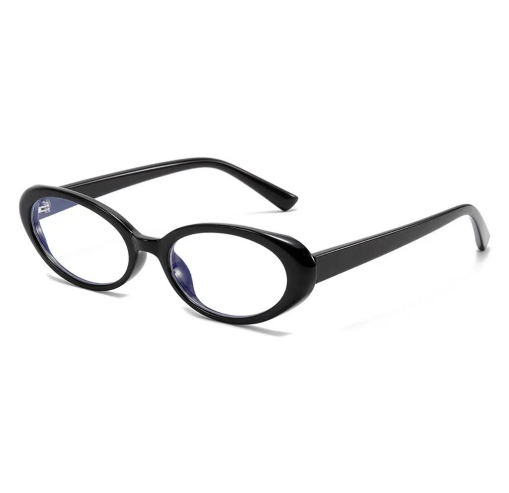 Retro Women Shades Eyeglasses Small Oval Y2K Harajuku Sun Glasses Ultralight Versatile Decorative Girls Narrow Frame Eyewear