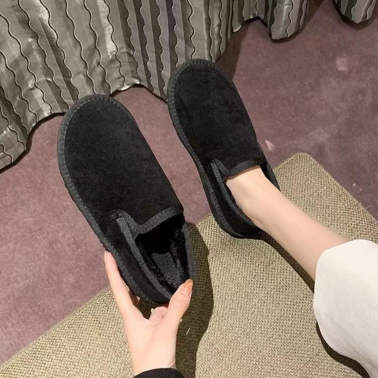 Herbst und Winter neue Schneestiefel Damen Martin kurze Stiefel große Größe Baumwollschuhe Student warme Samtschuhe