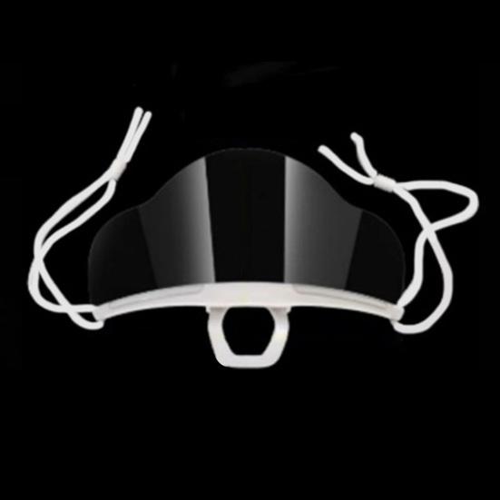 10Pcs Spit Guard Mouth Cover Reusable Transparent Face Guard with Elastic Ear Strap