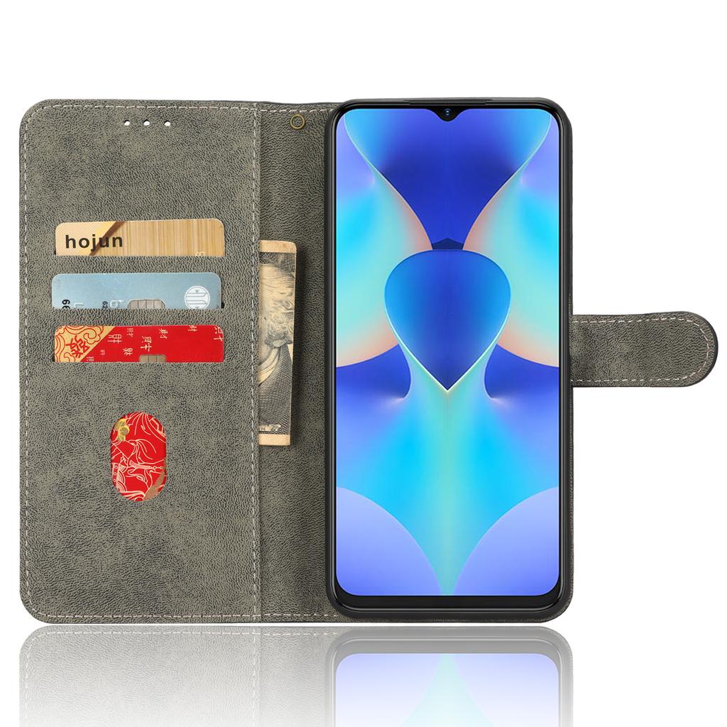 RFID Blocking Wallet Cover for TECNO Spark 10,Phone Stand Anti-Scratch PU Leather Cell Phone Case with Strap