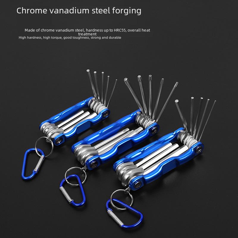 Klappbarer Sechskant-Flachkopfschlüssel-Satz