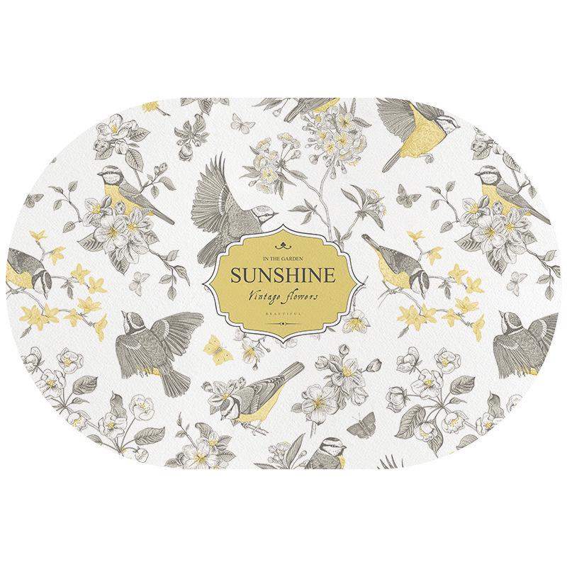Fresh Floral Diatomaceous Earth Mat - Easy Clean Bathroom & Washbasin Floor Pad